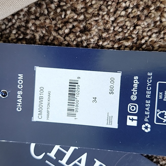 NWT Mens Khaki Pants Beige 34W 30L - Picture 8 of 8